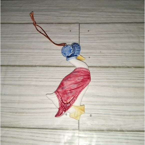 Vintage Mother Goose Holiday Christmas Ornament FW Co 1982 Blue Hat Pink Robe - Picture 2 of 8